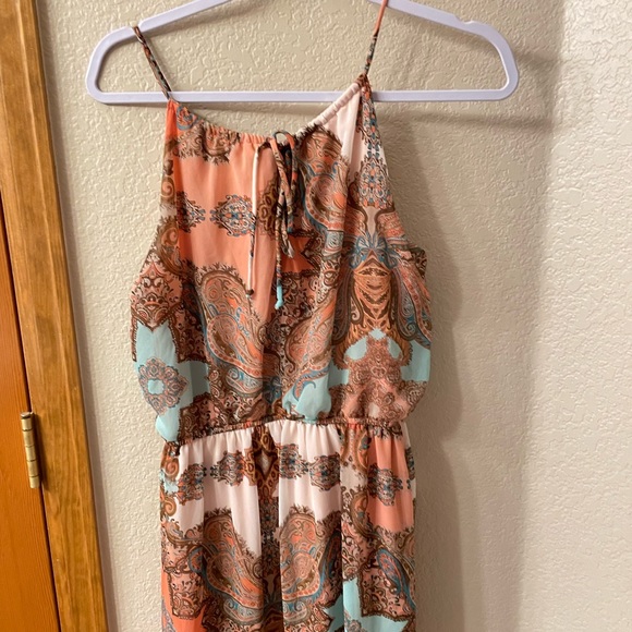 Sweet Storm Maxi Dress coral, size large - Picture 2 of 5